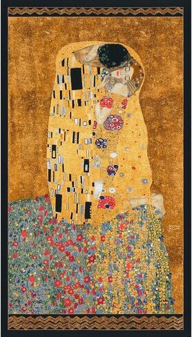 مجموعة Kaufman's Klimt - SRKM 17178 133 GOLD METALLIC THE KISS - COTTON SELTING SPIME in Kuwait