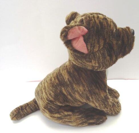 Brindle Staffordshire Bull Terrier Plush Toy Dog Plushie Can Be Personalized & Customized With An Engraved Tag, Collar and Stunning Gift Wrap in Kuwait