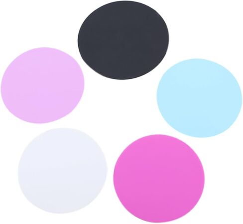5pcs السيليكون فن الأظافر الخلط لوحة صينية الطلاء خفيفة الوزن لمزج ألوان هلام التصميم غير الماصة لمستحضرات التجميل DIY فن الظفر الأسود الورود الأحمر الأرجواني الأزرق in Kuwait