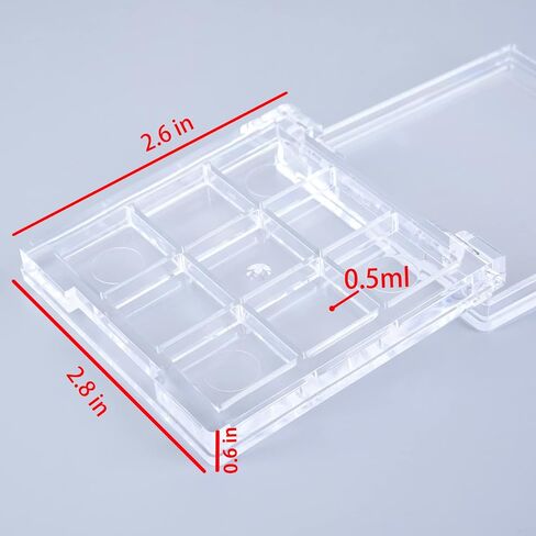 7 Wells Metallic Paint Storage Palette Box,Mini Travel Paint Palette Box for Watercolor Painting, Acrylic and Oil Painting Paint Saver with Lid and Mixing Tray in Saudi Arabia