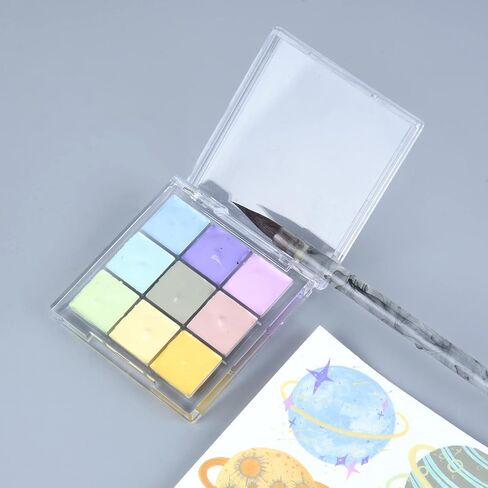 7 Wells Metallic Paint Storage Palette Box,Mini Travel Paint Palette Box for Watercolor Painting, Acrylic and Oil Painting Paint Saver with Lid and Mixing Tray in Saudi Arabia