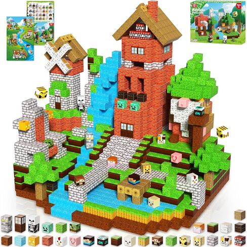 300PCS Magnetic Blocks - Magnetic Building Blocks, Stacking Magnet Cubes Toys, STEM Montessori Sensory Game Toys for Kids Boys and Girls Ages 3 4 5 6 7 8 Birthday Gifts in Saudi Arabia