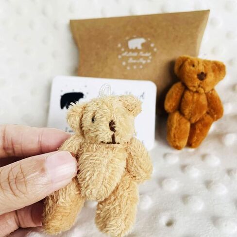 Personalized Mini Stuffed Bear in a Tin Plush Pocket Bear for Anti Anxiety Stress Worry Christmas Baby Shower Friend Birthday Supplies Gift (Style 2) in Saudi Arabia