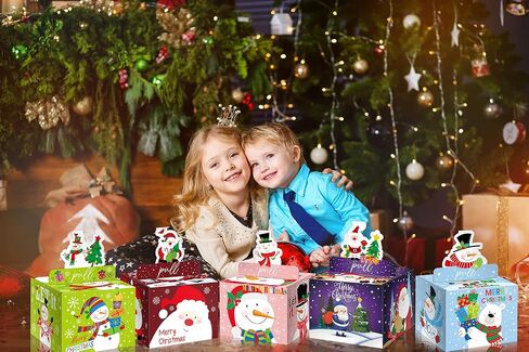 5pcs عيد الميلاد مفاجأة أموال صندوق للهدية النقدية ، وصندوق هدايا مالي عيد الميلاد مع البطاقة وحامل النقود للأطفال البالغين ، وعطلة متعة DIY ، وتشمل 250 ٪ حقيبة شفافة in Kuwait