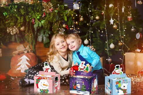 5pcs عيد الميلاد مفاجأة أموال صندوق للهدية النقدية ، وصندوق هدايا مالي عيد الميلاد مع البطاقة وحامل النقود للأطفال البالغين ، وعطلة متعة DIY ، وتشمل 250 ٪ حقيبة شفافة in Kuwait