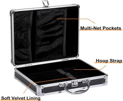 Metal Clipboard Storage Box with Key Lock and Handle, 12x9 Inch Aluminum Clipboard Case, Portable Small Briefcase with Binder, Heavy Duty Paper Organizer for Office Business Men, Letter Size in Saudi Arabia