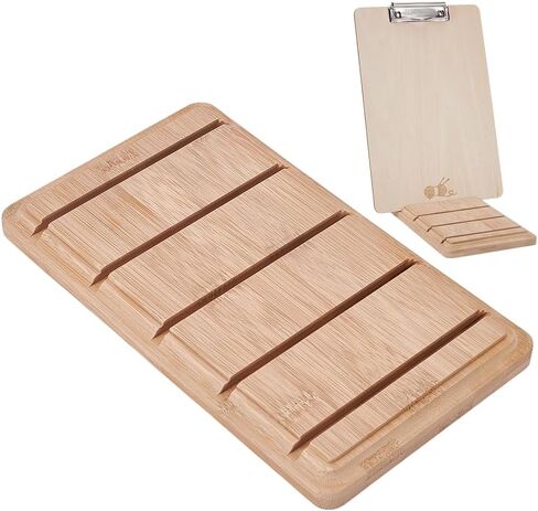 حافظة الحافظة الخشبية الحافظة الخشبية 9.45x5.5x0.7inch Papayawhip Color Bamboo Holder مع 5 فتحات مستطيل الخيزران منظم الوثائق in Kuwait