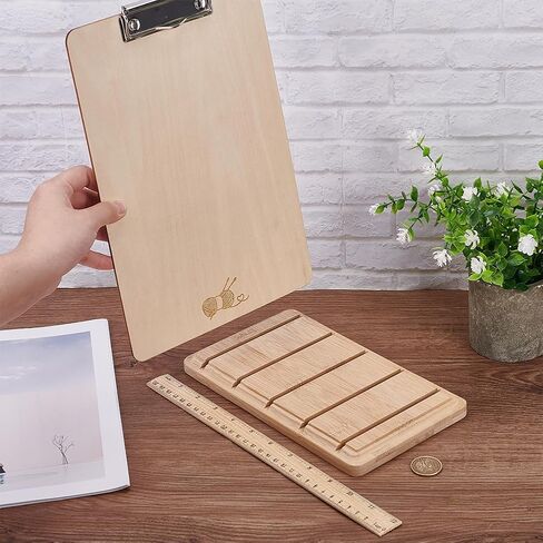حافظة الحافظة الخشبية الحافظة الخشبية 9.45x5.5x0.7inch Papayawhip Color Bamboo Holder مع 5 فتحات مستطيل الخيزران منظم الوثائق in Kuwait