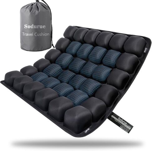 Sodurue Cushion Cushion Airplane Seat ، وسادة مقعد للطائرات للرحلات الطويلة ، وسادة مقعد متحرك من النوع المقابل للسيارة ، والمكتب ، والملعب ، ودعم الراحة المريحة ، والخدمة الشديدة (36 حقيبة هوائية) in Kuwait