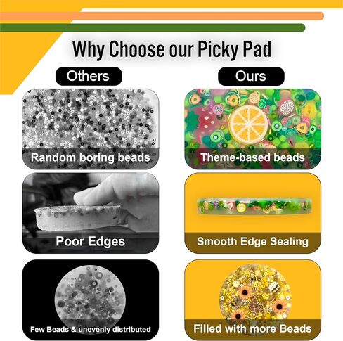 Picky Pad 2Pcs- Multicolor Fidget Pads, Fidget Toy for Skin Picking, Fidget Toys Adults, Trichotillomania & Dermatillomania, ADHD Pick Pad, Sensory in Saudi Arabia