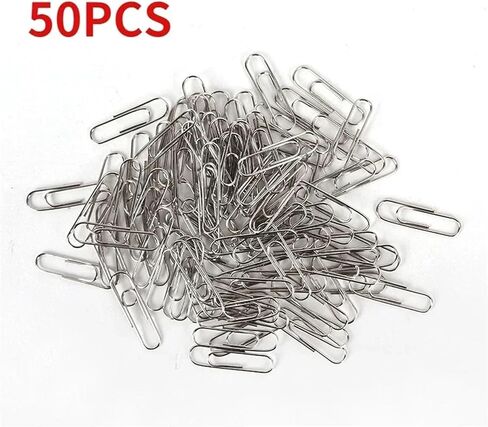 300-50PCS Metal Paper Clips Binding Clip for Home Office Paperwork Stainless Steel Bookmark Paperclips Organizer School Supplies(300PCS) in Saudi Arabia