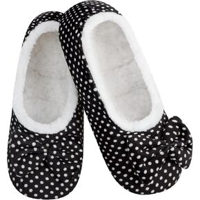 Snoozies Black Dot Modern Ballerina Size Large in Saudi Arabia