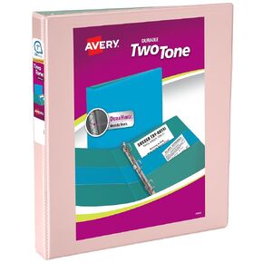 Avery two-Tine Deaning View 3 Binder Ring Ring ، حلقات مائلة 1 بوصة ، رابط أحمر الخدود/Sage (17233) in Kuwait
