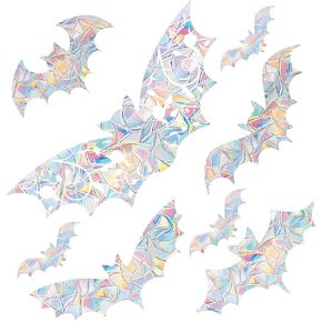 Shawula 60PCS Small Snowflake Window Stickers Anti-Collision Window Stickers Protect Birds from Window Bumps Non-Sticky Prismatic Vinyl Christmas Window Stickers Rainbow Stickers... in Kuwait