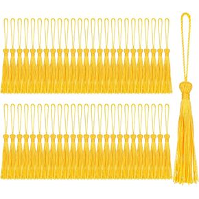 50 PCS مرجعية مرجعية بالجملة ، شرابات لسلسلة المفاتيح صنع الذهب الناعم الحريري المصنوع يدويًا مع حلقات DIY صياغة المجوهر in Kuwait