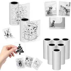 Thermal Printer Paper for Portable Printer, Transparent Sticker Paper, 4 Rolls Black Text Clear Thermal Labels in Saudi Arabia