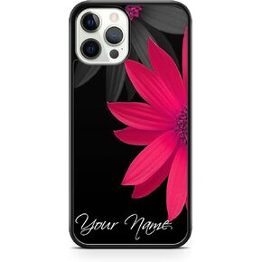 Custom Personalized Name Case for iPhone 14 Pro 13 12 Pro Max 12 Mini XS Max XR Xs 7 8 Plus Case Monogrammed Flowers Bumper A254 in Kuwait