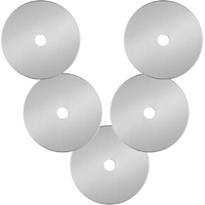 شفرات القاطع الدوار ، شفرات استبدال 60 مم 5 عبوات ، Fits Fiskars ، Olfa ، Martelli ، Dremel ، Truecut ، DAFA ، تعبئة شفرات قطع الأقمشة لفرقة خياطة الخياطة والحرفية SKS-7 ، (Titanium) (Titanium) in Kuwait