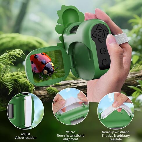 1600X Handheld Microscope for Kids 2" IPS Screen Kit Mini Pocket Digital Microscopes STEM Science with Slides Photo Video Rechargeable Portable Scope Gift for Ages 6-12 (Green) in Saudi Arabia