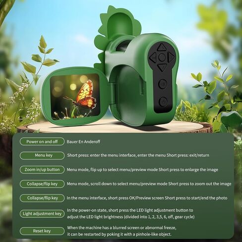 1600X Handheld Microscope for Kids 2" IPS Screen Kit Mini Pocket Digital Microscopes STEM Science with Slides Photo Video Rechargeable Portable Scope Gift for Ages 6-12 (Green) in Saudi Arabia