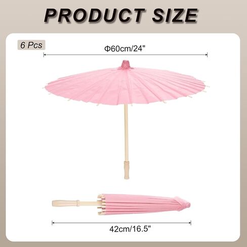 Meccanixity 6 PCS Paper Mybrellas ، 23.6 "Paper Parasol DIY Plaint Painting Paint in Saudi Arabia