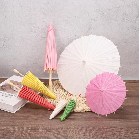 Meccanixity 6 PCS Paper Mybrellas ، 23.6 "Paper Parasol DIY Plaint Painting Paint in Saudi Arabia