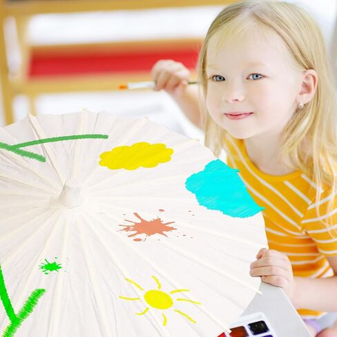 Meccanixity 6 PCS Paper Mybrellas ، 23.6 "Paper Parasol DIY Plaint Painting Paint in Saudi Arabia