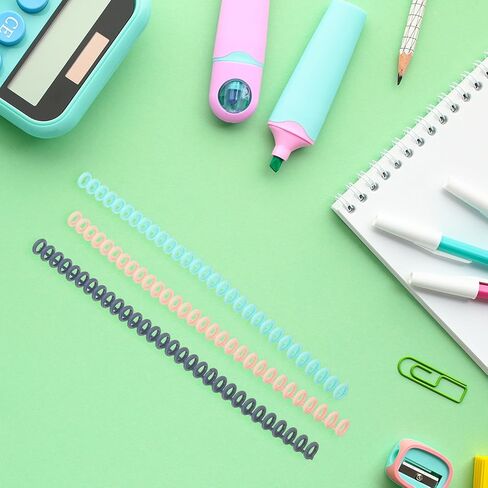 PATIKIL 8.5mm(0.3") Spiral Binder Ring,20 Pcs 30 Rings 25 Sheet Capacity Comb Binding Spines for Binding Paper Sheets Notebook Calendar Picture Album, Green in Saudi Arabia