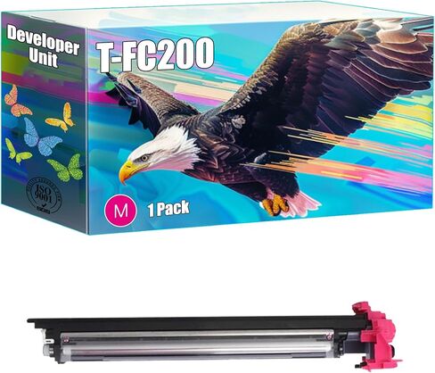 T-FC200 Developer Unit Compatible for Toshiba E Studio 2000AC 2500AC Printers, High Yield 80000 Pages, Bright Colors Clear Printing (2 Pack Black) in Kuwait