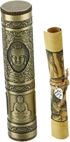 Metal Wish Paper Holder Tube for Wishing Decorative Round Wishing Paper Storage Creative for Couples Friends and Students Stylish Home Decoration in Kuwait