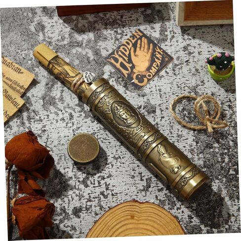 Metal Wish Paper Holder Tube for Wishing Decorative Round Wishing Paper Storage Creative for Couples Friends and Students Stylish Home Decoration in Kuwait