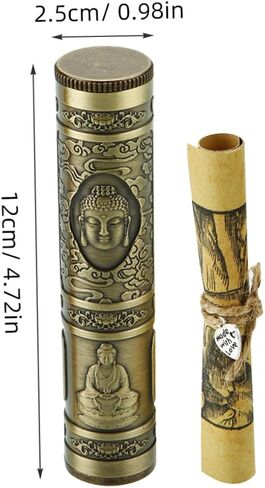 Metal Wish Paper Holder Tube for Wishing Decorative Round Wishing Paper Storage Creative for Couples Friends and Students Stylish Home Decoration in Kuwait