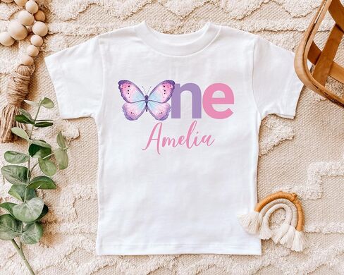 الفراشة الأولى قميص عيد ميلاد أو bodysuit طفلة عيد ميلاد أول زبدة ذبابة ذبابة توب رضيع الفتيات حفلة واحدة سنة واحدة in Saudi Arabia