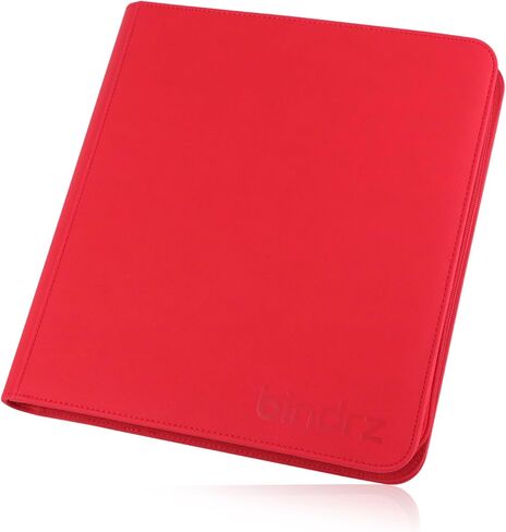 12 جيب سحاب الموثق ل 480 بطاقة تداول الأكمام - ألبوم جيوب تحميل جانبي - أرشيف مواد آمنة ومتوافقة مع TCG MTG و Sports Collectibles (RED) in Kuwait