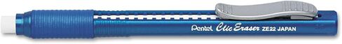 Pentel ZE22C Clic Eraser Pencil-Style Grip Eraser, Blue in Saudi Arabia