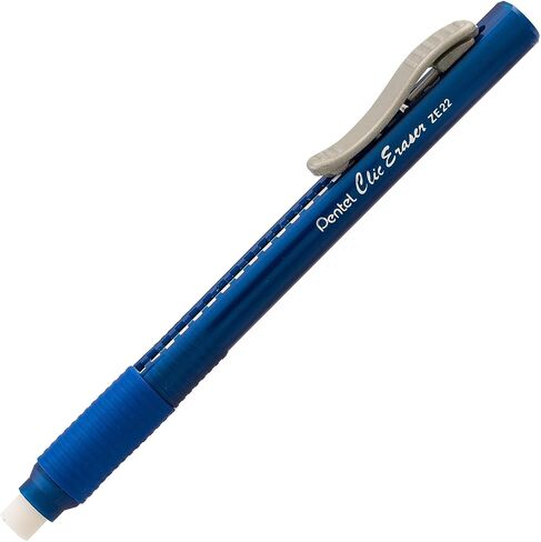 Pentel ZE22C Clic Eraser Pencil-Style Grip Eraser, Blue in Saudi Arabia
