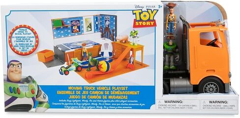 مجموعة لعبة Disney Store Story Story Story Moving Truck Play - Truck Movers Truck with Trailer و Andy's Room و Woody و Buzz Lightyear و REX و RC و Hamm Plus Associory in Kuwait