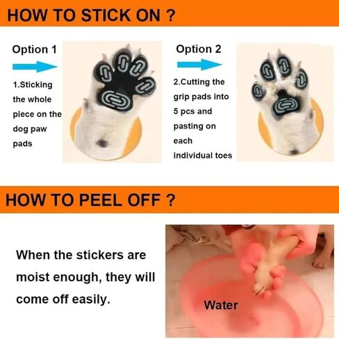 24pcs （6 مجموعات） حماة مخلب الكلاب المضادة للانزلاق للكلاب العليا ， ملصقات قبضة قوية للأرضيات الصلبة-معدات الراحة والسلامة الأساسية (أسود ، S) in Kuwait