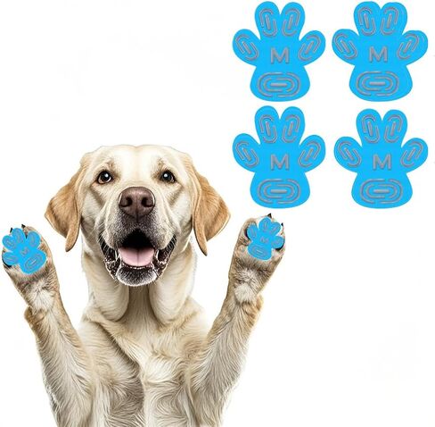 24pcs （6 مجموعات） حماة مخلب الكلاب المضادة للانزلاق للكلاب العليا ， ملصقات قبضة قوية للأرضيات الصلبة-معدات الراحة والسلامة الأساسية (أسود ، S) in Kuwait