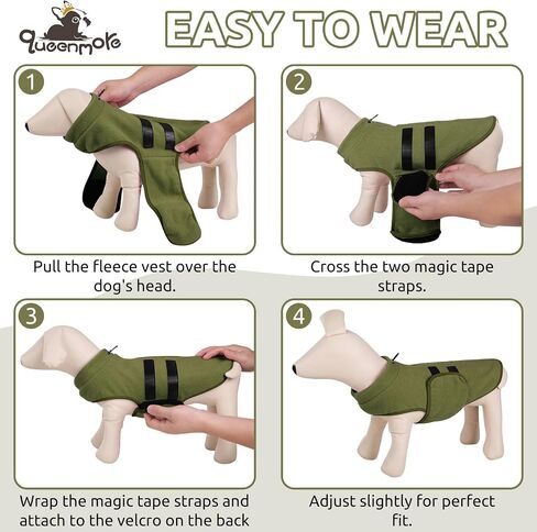 Queenmore Small Dog Sweater,Soft Fleece Dog Vest Dog Jacket with Leash Hole in Kuwait
