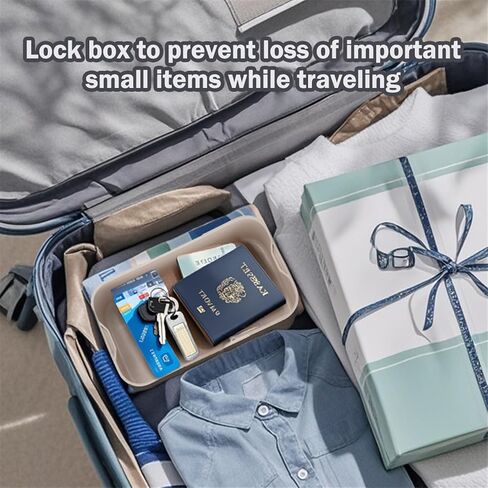 Small Lock Box for Medication Safe, Lockbox for Phone Jail, Medicine Lockable Storage Box with Code for Pills/First Aid Kits, Locked Food/Snack Box Container for Home/Fridge/Office (Pink) in Kuwait