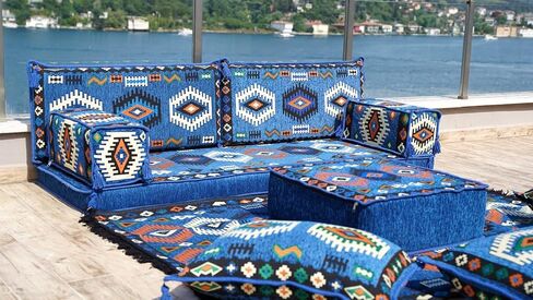 Arabic Floor Cushions, Modular Sofa, Ottoman Couch, Moroccan Floor Sofa, Arabic Jalsa, Sectional Sofa, Bench Cushions (4'' Thickness Sofa, Sofa Full Set, Burgundy) in Saudi Arabia