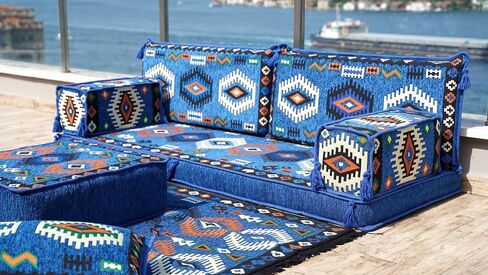 Arabic Floor Cushions, Modular Sofa, Ottoman Couch, Moroccan Floor Sofa, Arabic Jalsa, Sectional Sofa, Bench Cushions (4'' Thickness Sofa, Sofa Full Set, Burgundy) in Saudi Arabia