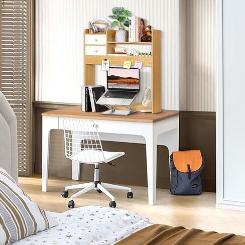ygyqz wood desk shelf منظم ، قفص المكتب فقط ، رف كتاب لـ Comuputer Display Storage Storage Store للمكتب ، المنزل ، النوم in Kuwait