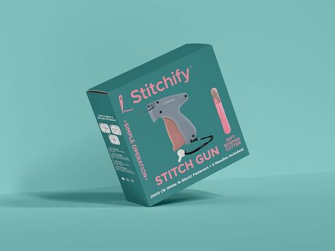 Stitchfy Stitch Gun Kit – 11 Piece for Clothes Tool Kit with 2500 Fasteners (1000 B 1000 W 500 Clear), Cutter, 6 Needles & Micro Tag Gun for All Fabric Types, DIY Sewing, Patching, and Fashion Design in Saudi Arabia