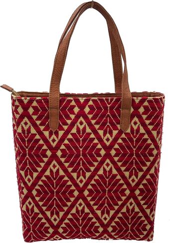 Tote Bag "Valentina", made by Jühue Artesanal, handmade bag made in Mexico, Pink tote bag, hand embroidery, unique piece, embroidered tote bag, Mexican embroidery, Made in Mexico in Saudi Arabia