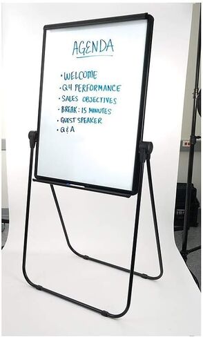 Staples Whiteboard/Flip Chart Easel ، إطار أسود in Saudi Arabia