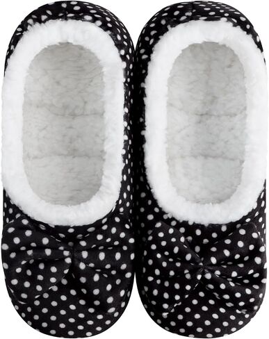 Snoozies Black Dot Modern Ballerina Size in Saudi Arabia