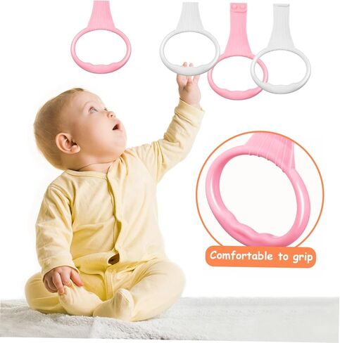 GALPADA 4 PCS حلقات سحب للعب الروضة و CRIB Plastic Plastic Rings up for Walking Training Bed Grip Sed لتطوير إكسسوارات المهارات الحركية in Kuwait