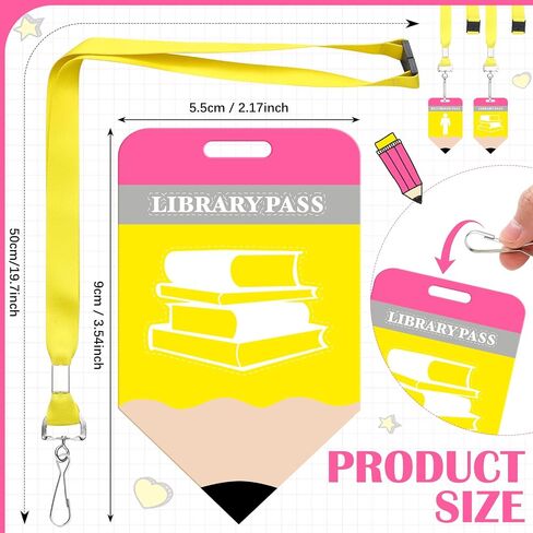 Kosiz 6 Sets Hall Pass Lanyards and School Passions pvc PVC PVC غير القابل للكسر مقاومًا للماء لقاعة الفصل الدراسي للطلاب ، ومراحيض ، ومكتبة ، ومكتب ، وممرضة ، يجب أن يكون لدى المعلم اللوازم in Kuwait